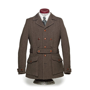 Herringbone Tweed Norfolk Jacket