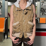 Heavyweight Ink-Splatter Two-Way Washed Work Jacket